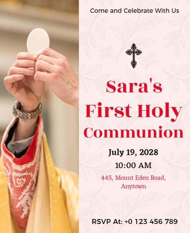 Holy Communion Church Flyer Template