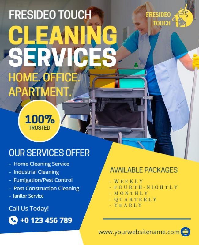 Home and Office Cleaning Services Flyer Template