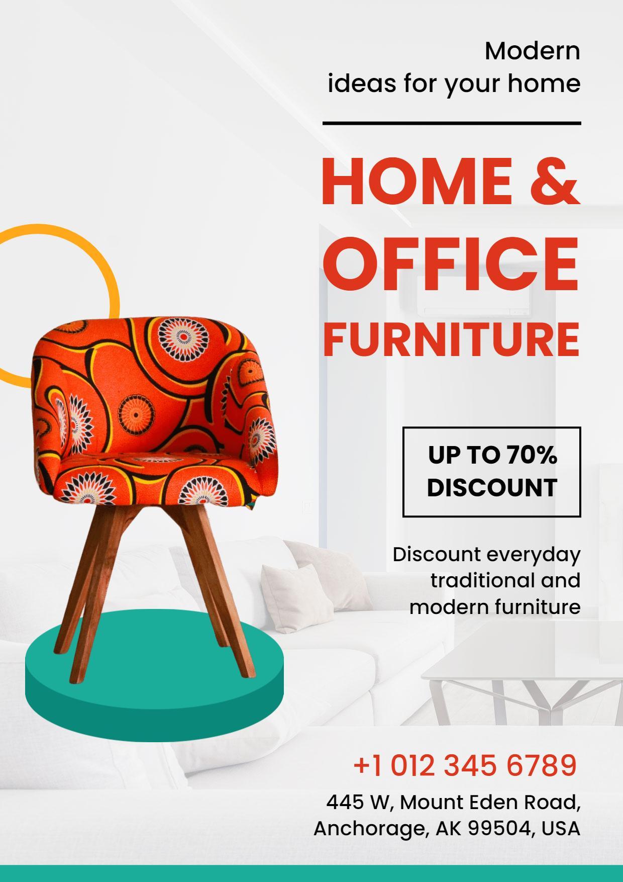 Home and Office Furniture Sale A4 Flyer Template