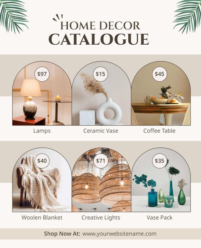 Home Decor Catalogue Product Showcase Flyer Template