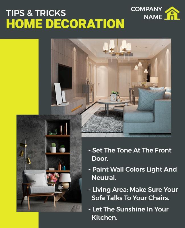 Home Decoration Tips and Tricks Flyer Template