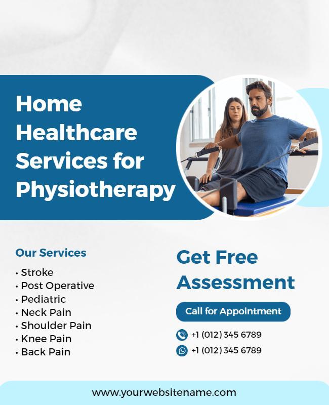 Home Physiotherapy Healthcare Services Flyer Template