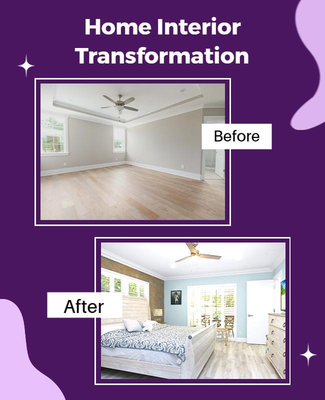 Home Renovation Transformation Flyer Template