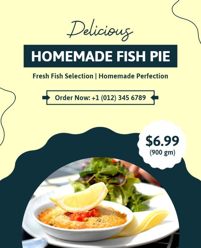 Homemade Fish Pie Promotion Flyer Template