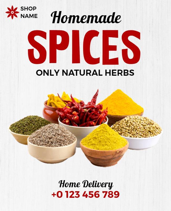 Homemade Spices Flyer Template