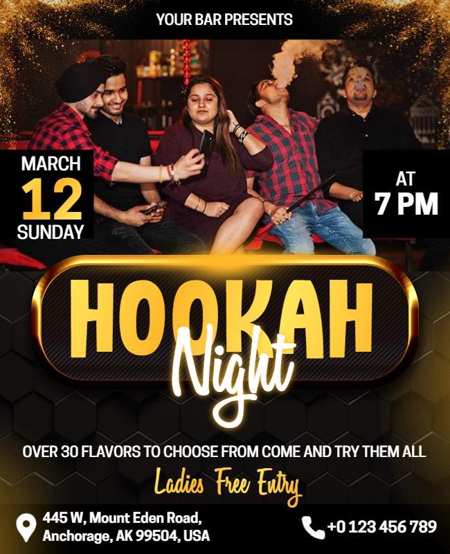 Hookah Night Event Promotion Flyer Template