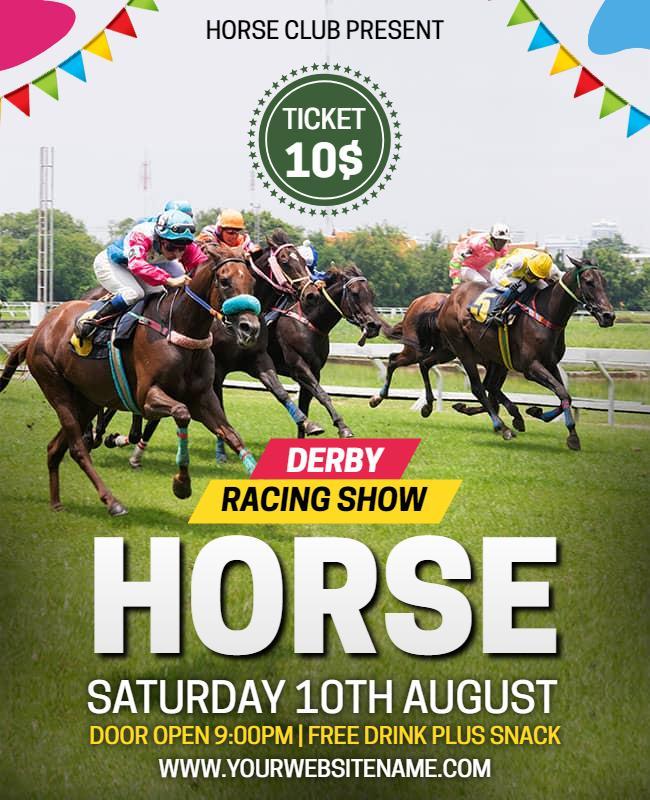 Horse Racing Derby Event Flyer Template