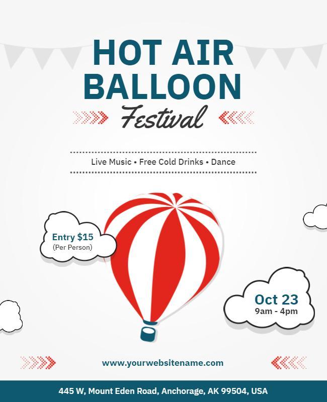 Hot Air Balloon Festival Event Flyer Template