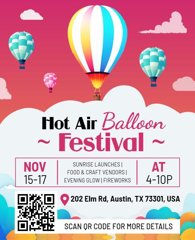 Hot Air Balloon Festival Flyer Template