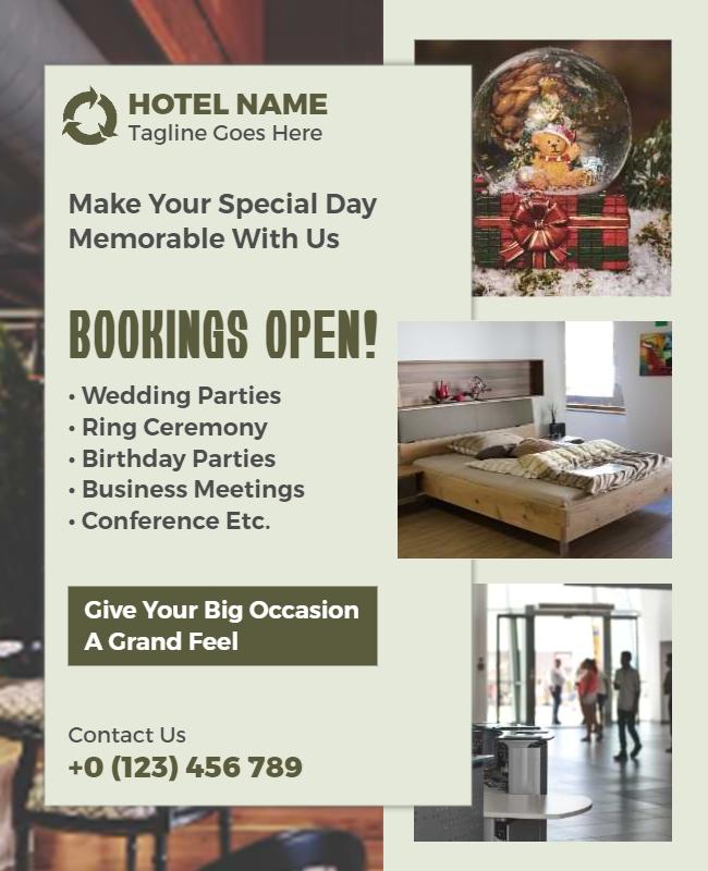 Hotel Event Booking Promotion Flyer Template