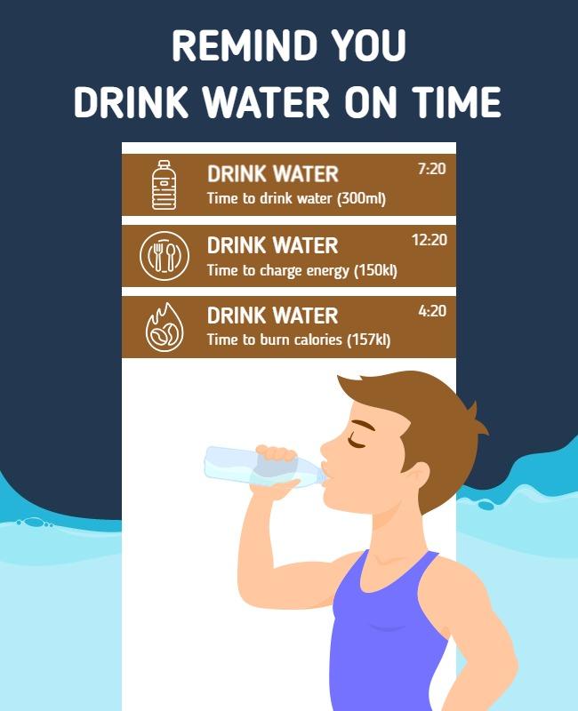 Hydration Reminder Schedule Flyer Template