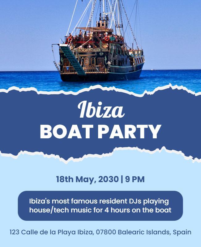 Ibiza Ocean Boat Party Event Flyer Template