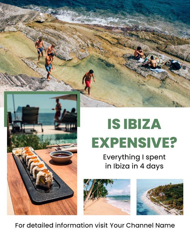 Ibiza Travel Budget Breakdown Flyer Template