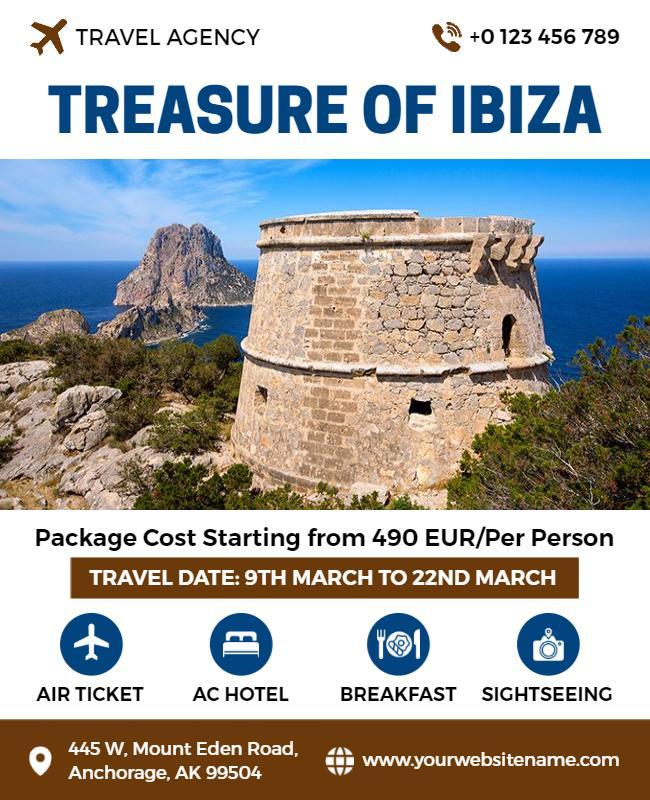 Ibiza Travel Package Promotion Flyer Template