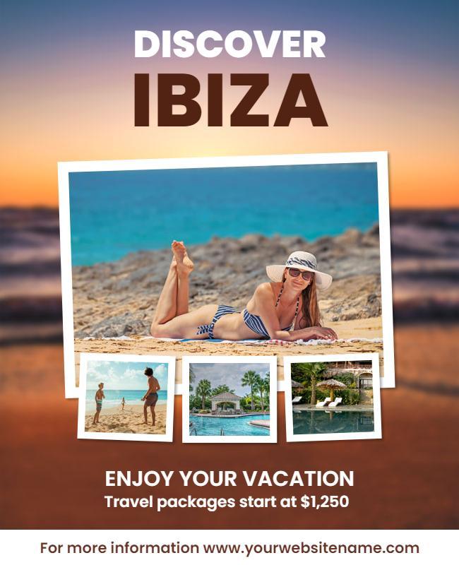 Ibiza Vacation Travel Promotion Flyer Template