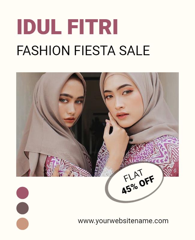 Idul Fitri Fashion Sale Event Flyer Template