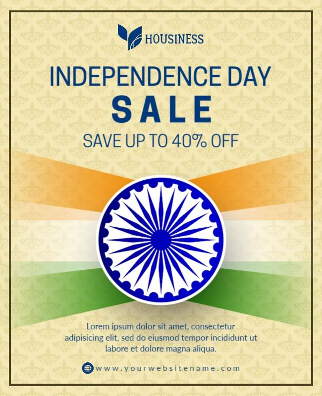 Independence Day Sale Promotional Flyer Template