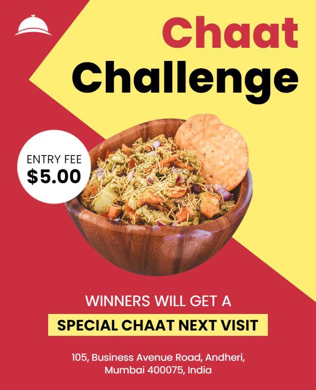 Indian Chaat Challenge Event Flyer Template