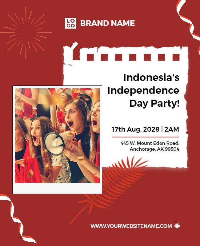 Indonesia Independence Day Celebration Flyer Template