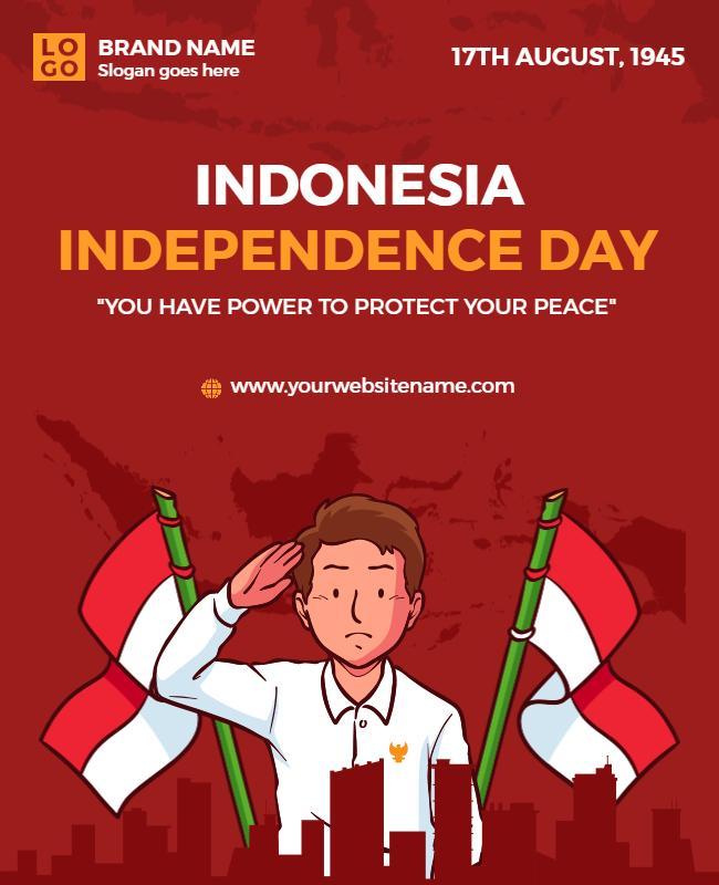 Indonesia Independence Day Celebration Flyer Template