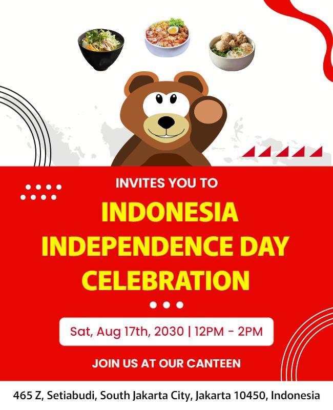 Indonesia Independence Day Celebration Flyer Template