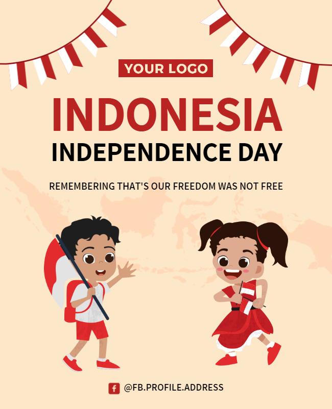 Indonesia Independence Day Celebration Flyer Template