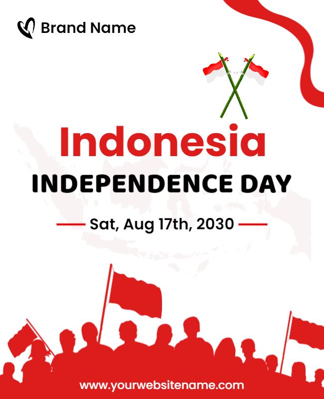 Indonesia Independence Day Celebration Flyer Template