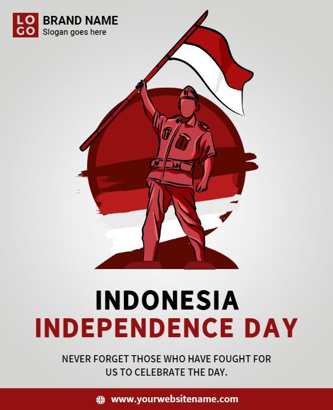 Indonesia Independence Day Celebration Flyer Template