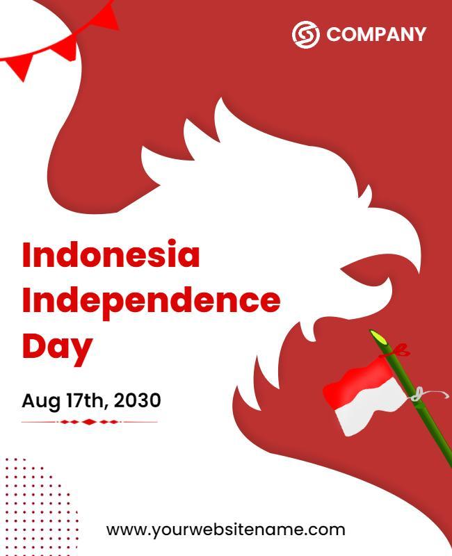 Indonesia Independence Day Celebration Flyer Template