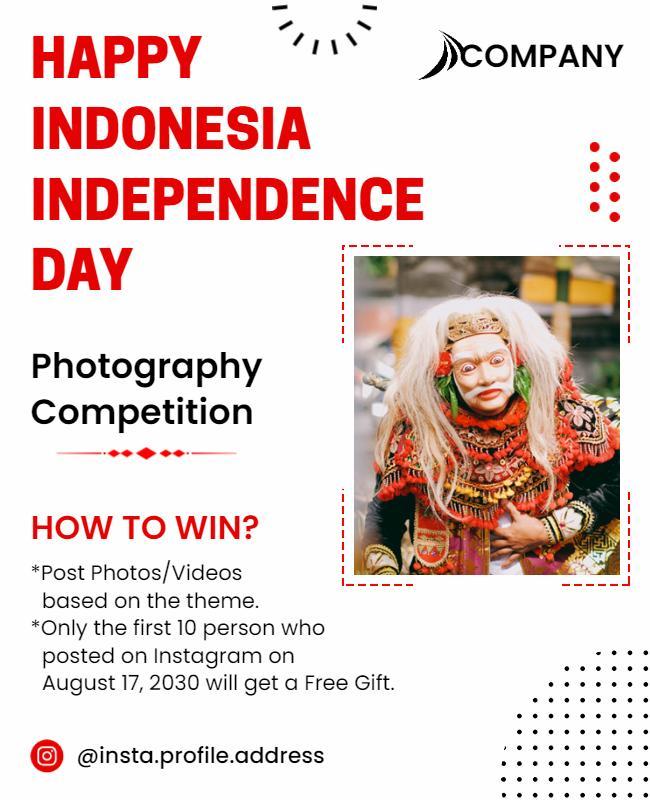 Indonesia Independence Day Photography Competition Flyer Template