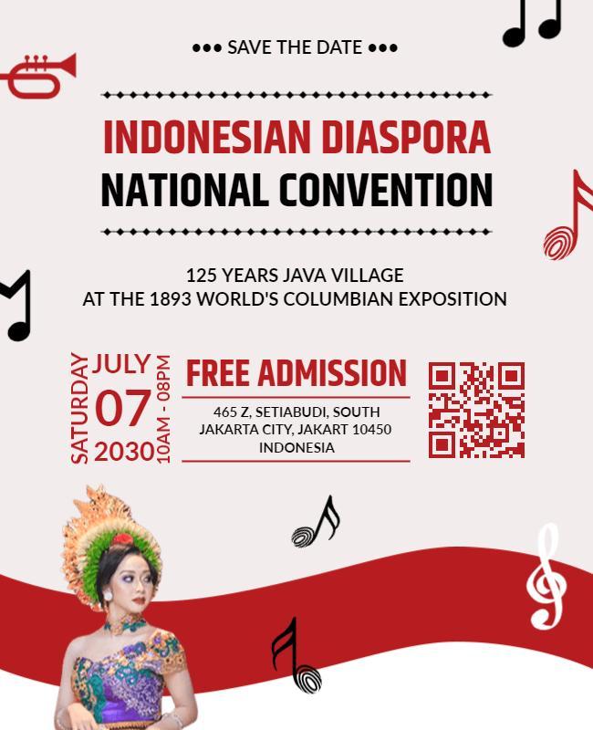 Indonesian Cultural Convention Event Flyer Template