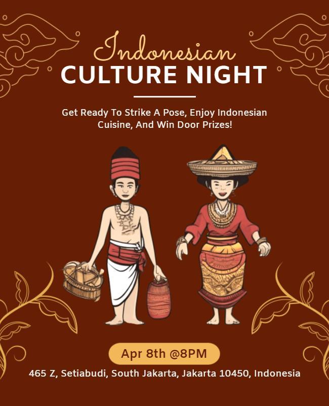 Indonesian Culture Night Event Flyer Template