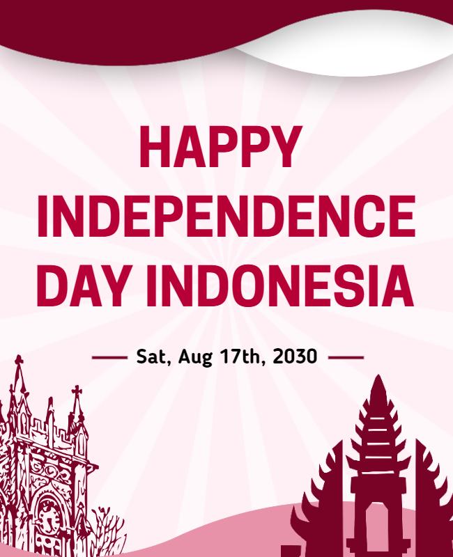 Indonesian Independence Day Celebration Flyer Template