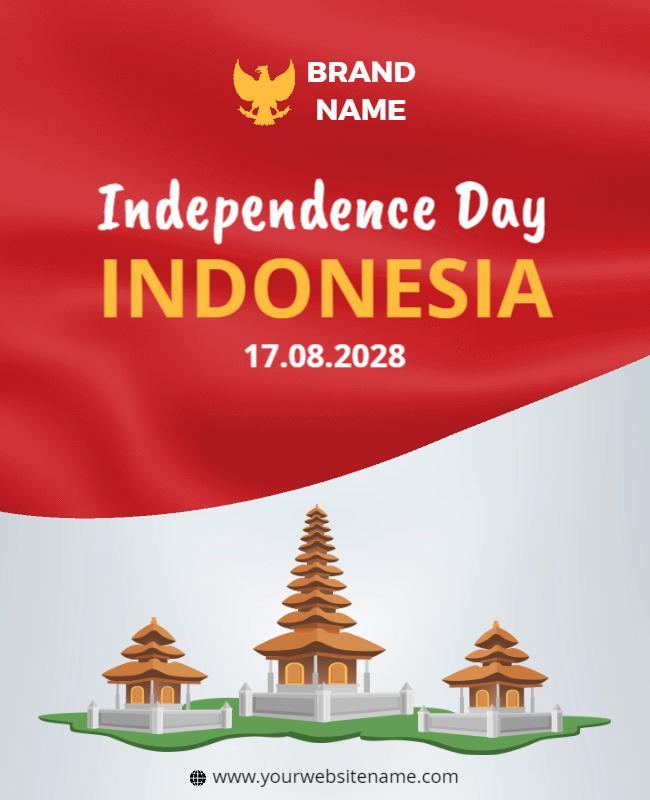 Indonesian Independence Day Celebration Flyer Template