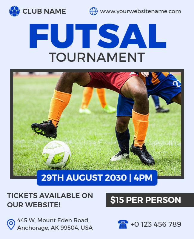 Indoor Futsal Tournament Event Flyer Template