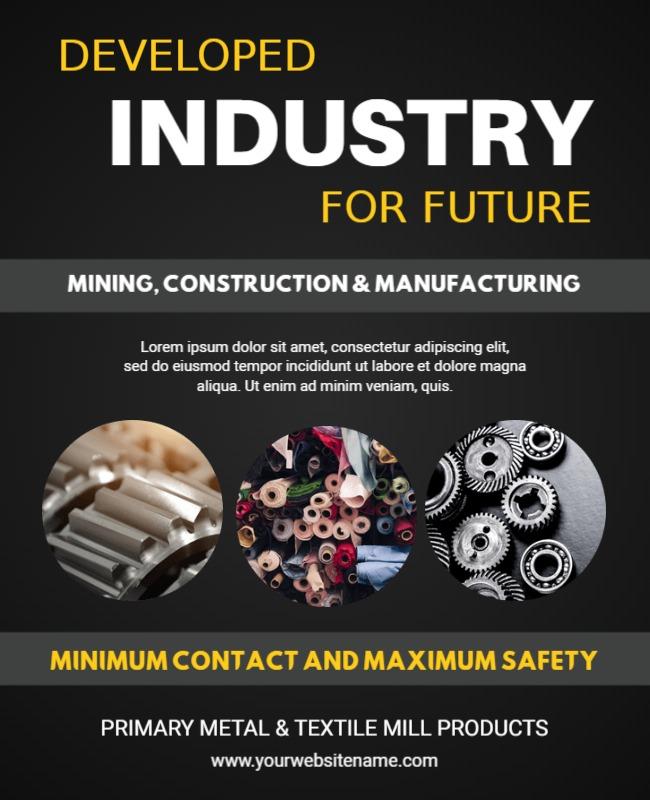 Industry Development and Safety Flyer Template