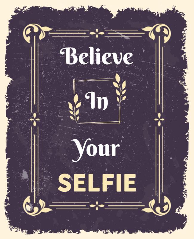 Inspirational Selfie Motivational Quote Flyer Template