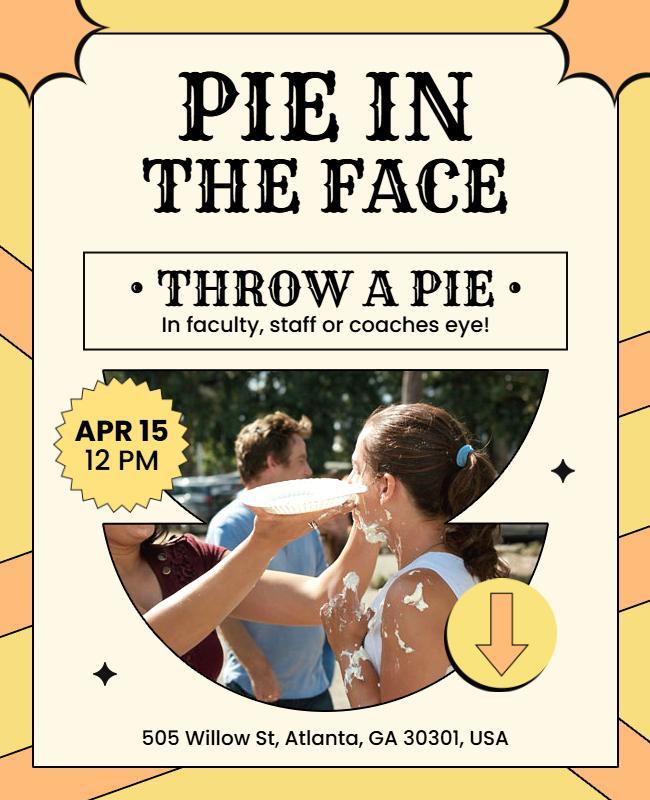 Interactive Community Pie in the Face Event Flyer Template