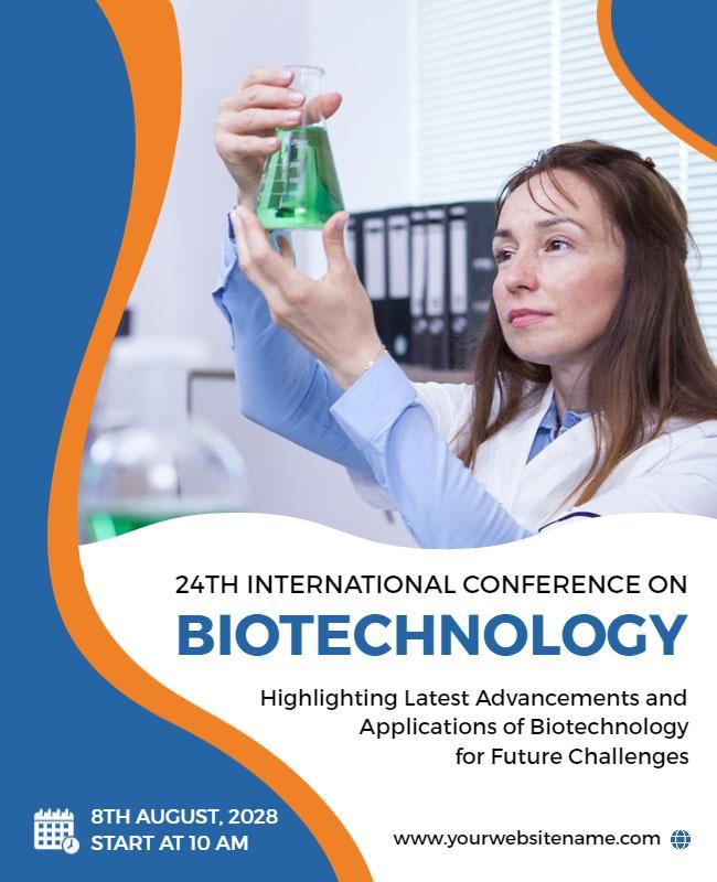 International Biotechnology Conference Flyer Template