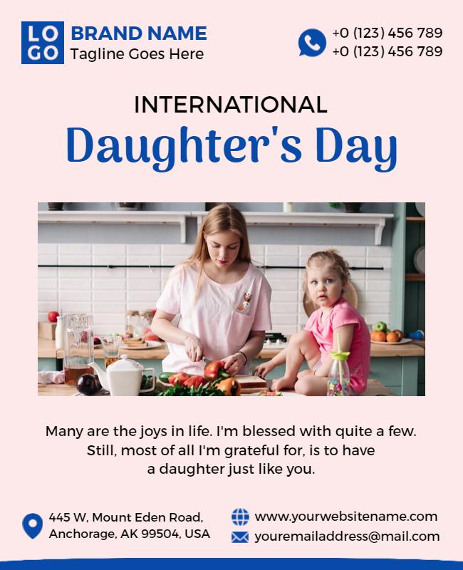 International Daughters Appreciation Day Flyer Template