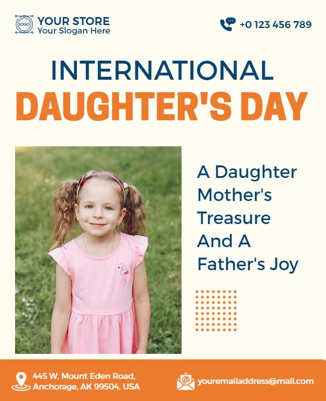 International Daughters Day Celebration Flyer Template