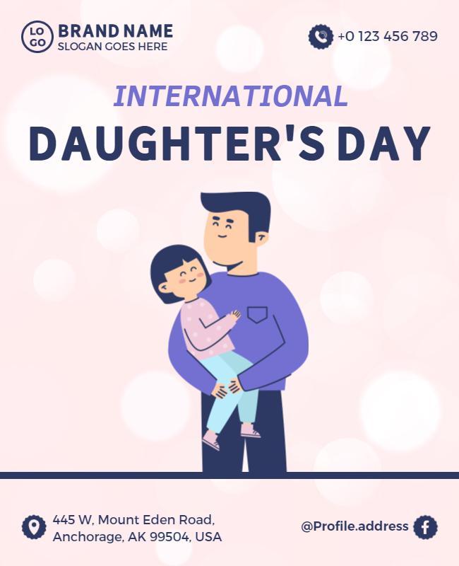 International Daughters Day Celebration Flyer Template