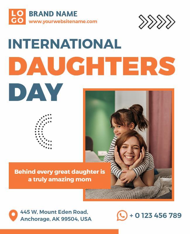 International Daughters Day Celebration Flyer Template