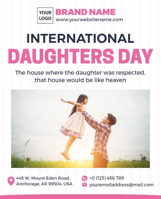 International Daughters Day Celebration Flyer Template