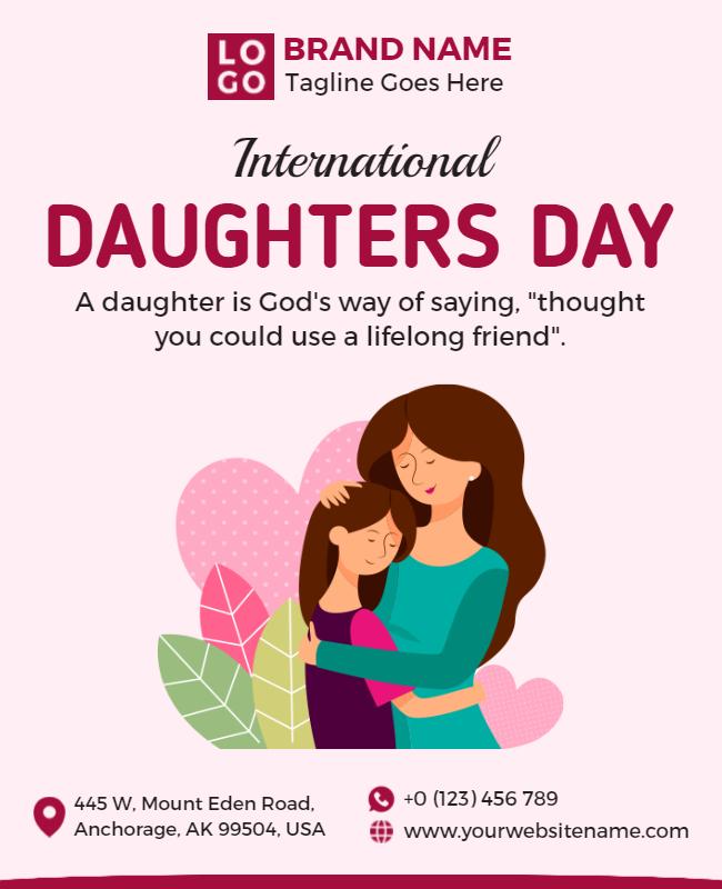 International Daughters Day Celebration Flyer Template