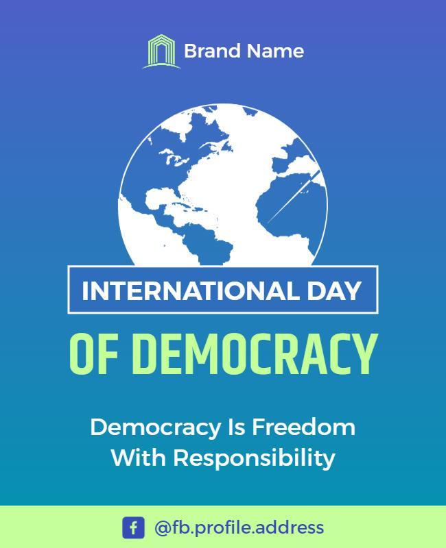 International Day Of Democracy Awareness Flyer Template