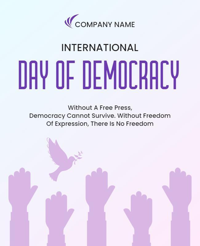 International Day Of Democracy Celebration Flyer Template