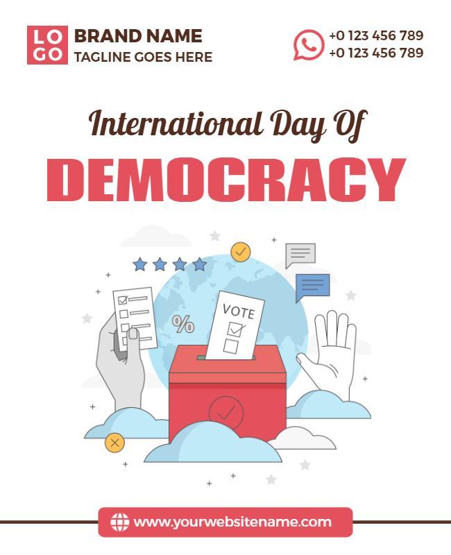 International Day Of Democracy Celebration Flyer Template