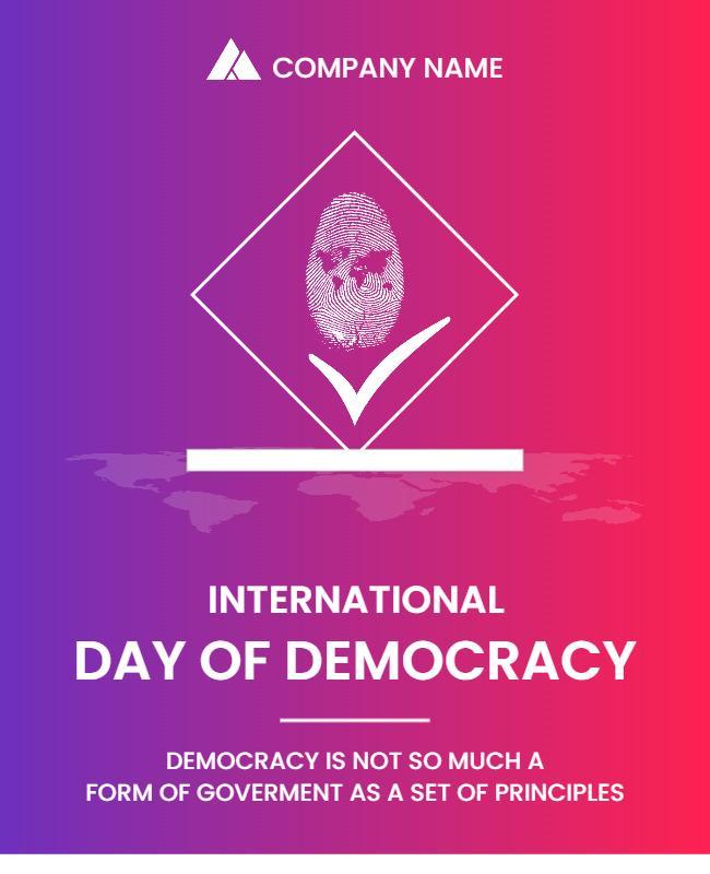 International Day Of Democracy Celebration Flyer Template