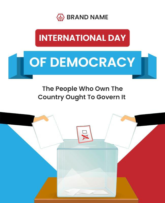 International Day Of Democracy Celebration Flyer Template